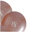 balony sparkling liczba 18 rozowe zloto santex 12 6 szt