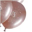 balony sparkling liczba 18 rozowe zloto santex 12 6 szt