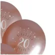 balony sparkling liczba 20 rozowe zloto santex 12 6 szt