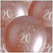 balony sparkling liczba 20 rozowe zloto santex 12 6 szt