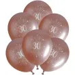 balony sparkling liczba 30 rozowe zloto santex 12 6 szt