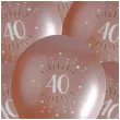 balony sparkling liczba 40 rozowe zloto santex 12 6 szt