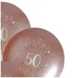balony sparkling liczba 50 rozowe zloto santex 12 6 szt