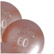 balony sparkling liczba 60 rozowe zloto santex 12 6 szt