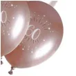 balony sparkling liczba 60 rozowe zloto santex 12 6 szt