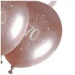 balony sparkling liczba 70 rozowe zloto santex 12 6 szt