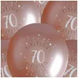 balony sparkling liczba 70 rozowe zloto santex 12 6 szt