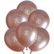 balony sparkling liczba 70 rozowe zloto santex 12 6 szt