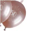 balony sparkling liczba 80 rozowe zloto santex 12 6 szt