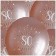 balony sparkling liczba 80 rozowe zloto santex 12 6 szt