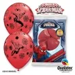 balony spider man czerwone qualatex 12 6 szt