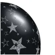 balony srebrne gwiazdy czarne qualatex 11 25 szt