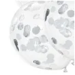 balony srebrne konfetti transparentne partydeco 12 6 szt