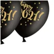 balony sylwester 2021 czarny pastel strong 12 6szt