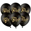 balony sylwester 2021 czarny pastel strong 12 6szt
