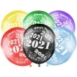 balony sylwester 2021 mix metalik strong 12 6szt