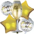 balony szampan i gwiazdy zlote czakos zestaw
