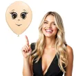 balony twarz kobiety cielisty qualatex 5 100 szt