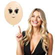 balony twarz kobiety cielisty qualatex 6 50 szt
