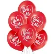 balony ty i ja pastel czerwony belbal 12 6 szt