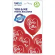 balony ty i ja pastel czerwony belbal 12 6 szt
