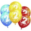 balony urodziny 2 pastel mix amscan 9 6 szt