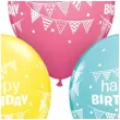 balony urodziny z girlanda mix qualatex 11 25 szt