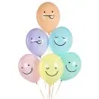balony usmiechniete buzki pastel mix partydeco 12 6 szt