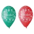 balony wesolych swiat czerwone i zielone gemar 12 5 szt