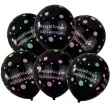 balony wszystkiego najlepszego czarne czakos 12 6 szt