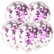 balony z konfetti classic rozowe czakos 10 5 szt
