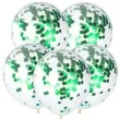 balony z konfetti classic zielone czakos 10 5 szt