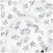 balony z konfetti gwiazdki srebrne partydeco 11 6 szt