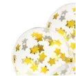 balony z konfetti gwiazdki zlote partydeco 11 6 szt