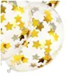 balony z konfetti gwiazdki zlote partydeco 11 6 szt