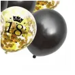 balony z konfetti happy birthday 18 mix z konfetti czarno zloty jix 12 10 szt