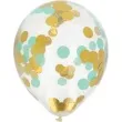 balony z konfetti lateks zloto mietowe folat 12 4 szt