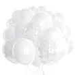 balony z konfetti transparentne bialy partypal 12 5 szt