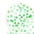 balony z konfetti transparentne zielony partypal 12 5 szt