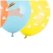 balony zajac wielkanoc pastel mix partydeco 12 7 szt