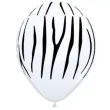 balony zebra paski bialy pastel qualatex 11 25 szt