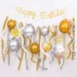 balony zestaw imprezowy happy birthday zloto srebrny partypal zestaw 30 szt