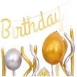 balony zestaw imprezowy happy birthday zloto srebrny partypal zestaw 30 szt