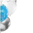 balony zestaw imprezowy its a boy bialo srebrno niebieski folat 10 szt