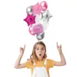 balony zestaw imprezowy its a girl bialo srebrno rozowy folat 10 szt
