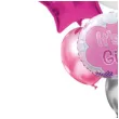 balony zestaw imprezowy its a girl bialo srebrno rozowy folat 10 szt