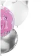 balony zestaw imprezowy its a girl bialo srebrno rozowy folat 10 szt