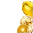 balony zestaw imprezowy konfetti i serce zloty 7 7 zestaw 10 elementow