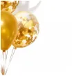 balony zestaw imprezowy konfetti i serce zloty 7 7 zestaw 10 elementow