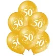 balony zlote gody 50 rocznica slubu zloty metalik belbal 10 6 szt